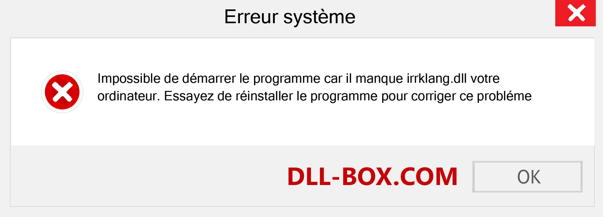 Le fichier irrklang.dll est manquant ?. Télécharger pour Windows 7, 8, 10 - Correction de l'erreur manquante irrklang dll sur Windows, photos, images