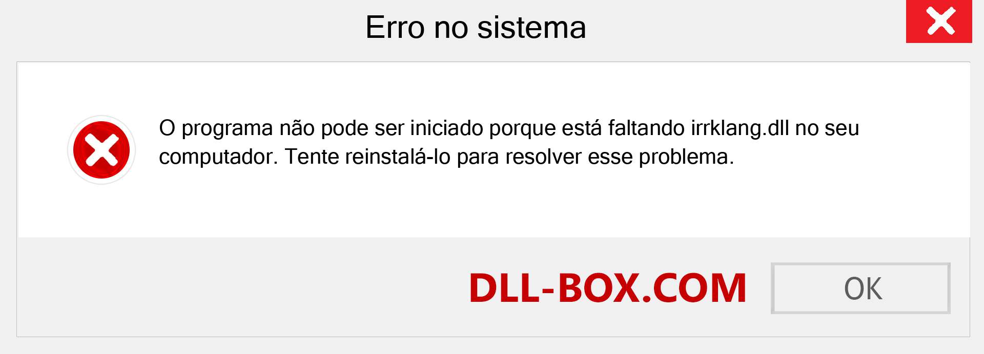 Arquivo irrklang.dll ausente ?. Download para Windows 7, 8, 10 - Correção de erro ausente irrklang dll no Windows, fotos, imagens